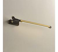 WQHPLMD LED Copper Bath Mirror Retro American Wall Light - Elegant and Warm Decorative Light