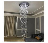 WQHPLMD led Crystal Chandeliers Light Fixture for Staircase Stair Lights Luxury Hotel Villa Vanity Bedroom Hanging Lamp