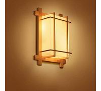WQHPLMD LED Wooden Wall Sconce for Bedroom, Living Room & More - Japanese Korean Nordic Style