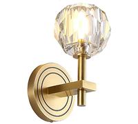 WQHPLMD Luxury Copper Glass Bedside Lamp - Elegant and Stylish Decoration