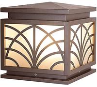 WQHPLMD Luz Post de Jardín con Capa para Pared Luces de Estudio Estantil Acrílica Luz de Columna Galvanizada LED/LED Smart para Pool Deck Lighting Resistente a Cambios Climáticos IP54