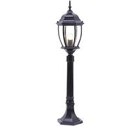 WQHPLMD Luz Post Exterior para Jardín Lampara de Columna de Lujo Resistentes al Clima y a la Salpicadura - Metal Difusor Transparente en Color Negro y Marrón