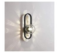 WQHPLMD Luz Wall Rustica con Patrón de Agua y Cristales Glass Lamp para Decoración de Muro Interior