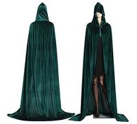 WQHPLMD Masquerade Adult Halloween Cloak Cosplay Prop Death Hooded Cloak Fantasy Costume, Black, Small