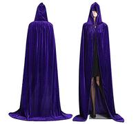 WQHPLMD Masquerade Adult Halloween Cloak Cosplay Prop Death Hooded Cloak Fantasy Costume, Black, Small