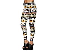 WQHPLMD Masquerade Halloween Women's Yoga Leggings High Waist Compression Stretchy Pencil Tights Fitness Plus Size 3D Sport Running Gym Workout Pants Pumpkin