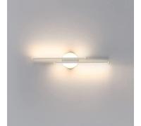 WQHPLMD Minimalist LED Long Strip Wall Sconce for Vanity Lighting and Home Decor - Black/White Metallic Linear Mirror Front Light