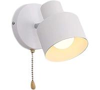 WQHPLMD Minimalist Metal Wall Sconce with Pull for Reading Light - Elegant Bedroom and Living Room Decor