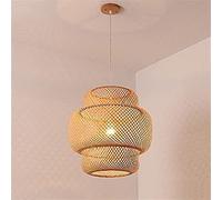WQHPLMD Nordic Hand-Woven Rattan Pendant Light for Farmhouse Living Room - Unique Style Indoor Lighting