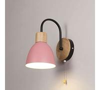 WQHPLMD Nordic Iron Wall Sconce with Pull Chain for Study Room, Living Room - 27CM High