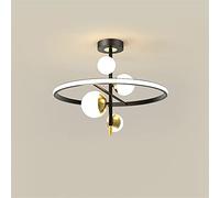 WQHPLMD Nordic led Chandelier for Bedroom Living Room Clear Glass Ceiling Hanging Lamp Home Decor Stars Lighting fixtures
