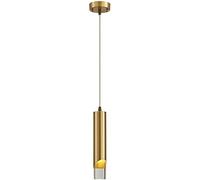 WQHPLMD Nordic LED Pendant Light All Bronze 7W Chandelier for Living Room, Bedroom, Bar & Dining Rooms