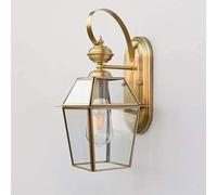 WQHPLMD Outdoor Wall Porch Light Elegant Copper Bracket with Clear Glass Sconce for Dining Room Bedroom Living Room