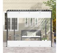 WQHPLMD Paneles Laterales De Lona Transparente Blanca para Cenador,Cortinas De Lona Transparentes Impermeables Al Aire Libre,Lona De Plástico De PVC De 0,3 Mm,Cortinas De Lluvia para Pérgola, Patio,