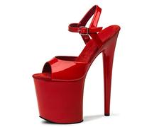 WQHPLMD Plataforma de Mujer Sandalia Sandalias Altas Sandalias Partes de Fiesta de Baile Tacos de Punta Abierta Zapatos de Tobillo de Goma Origen China