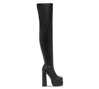 WQHPLMD Platform Boots for Women, Heeled Boots Heel Booties Round Toe High Heel Boots Women's Platform Over The Knee Boots Origin China