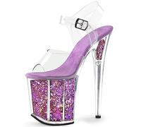 WQHPLMD Platform Sandals for Women Stilettos Heels Open Toe High Heeled Ankle Strap Summer Clear Dress Pumps Shoes