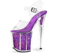 WQHPLMD Platform Sandals for Women Stilettos Heels Open Toe High Heeled Ankle Strap Summer Clear Dress Pumps Shoes