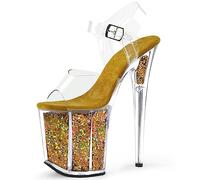 WQHPLMD Platform Sandals for Women Stilettos Heels Open Toe High Heeled Ankle Strap Summer Clear Dress Pumps Shoes