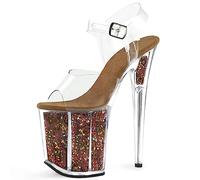 WQHPLMD Platform Sandals for Women Stilettos Heels Open Toe High Heeled Ankle Strap Summer Clear Dress Pumps Shoes