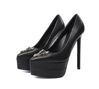 WQHPLMD Platform Stiletto High Heel Pumps Women's Shoes Heels Closed Pointed Toe Heels Casual Pumps Ladies Party Wedding Pumps Shoes Origin China