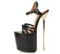 WQHPLMD Plus Size Women Pumps Platform Sandals Open Toe 22cm Stiletto Dress Shoes Pump Party Wedding Sandal Origin China