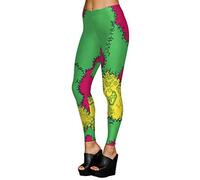 WQHPLMD Pumpkin Yoga Leggings for Women High Waist Compression Stretchy Pencil Tights Plus Size Green/Yellow Ladies Fitness Pants