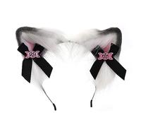 WQHPLMD Punk Anime Hairhoop Plush Ears Headband Costume Halloween Party Headdress Women Anime Expo Headwear