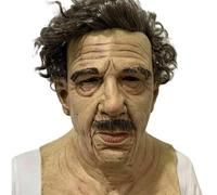 WQHPLMD Realistic Face Mask, Old Man Mask Horror Realistic Face Breathable Soft Latex for Halloween Costume,Masquerade,Pranks