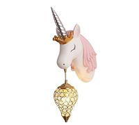 WQHPLMD Resina unicorno iluminador de Pared para Chicas, Sala de Estar, Regalo de cumpleaños, decoración de Fiesta, Amigas y compañeras