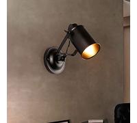 WQHPLMD Retro Industrial Wall Light for Bar, Cafe & Home Decor in Black Iron - 27x25cm