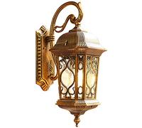 WQHPLMD Retro Outdoor Lamp - Die-Cast Aluminum Fixture with Glass Shade, Weather-Resistant and Easy to Install