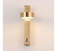 WQHPLMD Rotatable LED Metal Wall Light with Push Button Switch, T-Shaped Bedside Lamp for Bedroom and Living Room