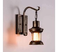 WQHPLMD Rust-Proof, High-Temperature Resistant Outdoor Retro Glass Wall Light for Bedroom & Living Room