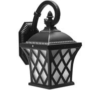 WQHPLMD Rustic Black Lanterns for Home Decor - Outdoor Wall Light E27 Waterproof Aluminum Sconce