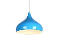 WQHPLMD Simplicidad Moderna 1 lámpara Colgante de luz lámpara Industrial Retro candelabros Ajustables Modernos creativos lámpara Colgante para Sala de Estar Comedor habitación de niños (Color: Azul,
