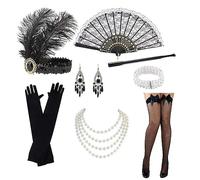 WQHPLMD Sparkling Rhinestone Headwear Feathered Headgear Set Alluring Feathered Comfortable For Halloween Singles Party