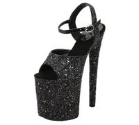 WQHPLMD Stiletto Platform Heels for Women Open Toe Heels Dressy Pumps Sandals 7.8 Inch Ankle Strap Party Wedding Pumps Shoes Origin China