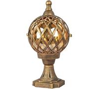 WQHPLMD Vintage Black Post Lantern for Garden and Pathway - Rustproof Outdoor Pole Lamp