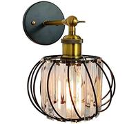 WQHPLMD Vintage Black Wire Cage Wall Light - Elegant Farmhouse Home Decor for Living Room and Bedroom