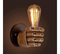 WQHPLMD Vintage Fist Wall Sconce - Retro Industrial E27 Light Fixture for Bedside, Living Room & Entrance Lighting