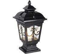 WQHPLMD Vintage Rustproof Outdoor Post Lamp with Waterproof Decorative Beacons - Hardwired Installation