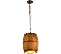WQHPLMD Vintage Wooden Barrel Pendant Light - Home Room Decor, Industrial Style Lighting