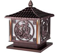 WQHPLMD Weatherproof Aluminum Post Lanterns for Patio & Pathway - 60W LED/Dusk to Dawn
