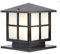 WQHPLMD Weatherproof Aluminum Post Lanterns for Patio & Pathway - 60W LED/Dusk to Dawn