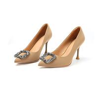 WQHPLMD Women’s Shoes, Stiletto Slip Shoes, Pointed Toe High Heel Dress Shoes Comfortable Pumps for Office, Business, Casual, Party, Wedding Origin China