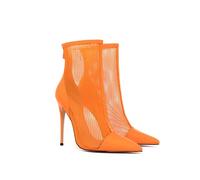 WQHPLMD Women's Ankle Boots Stiletto Pointed Toe Zipper Autumn Pumps Office Party Dress Shoes