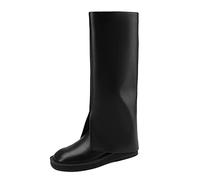 WQHPLMD Women's Boots with Block Heels High Heel Shoes Pump for Women Square Toe Boot Wedding Dress Shoes High Boots Origin China