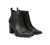 WQHPLMD Women's Chunky Heels Pointed Toe Ankle Boots Slip On Booties Party Dress Pumps Shoes 8.3cm