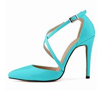WQHPLMD Women's Crisscross Strap Stiletto Heels Pointed Toe Dress Shoes Closed Toe High Heel Ankle Strap Pumps Strappy Office Shoes Origin China